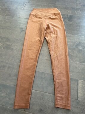 Aerie offline High-Waist Ribbed Leggings - Rust Brown